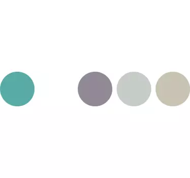 Wandtattoo Punkte fünf Farben - TenStickers