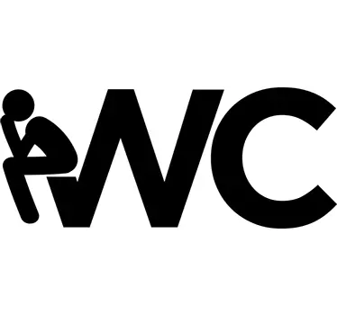 Sticker WC mit Icon - TenStickers