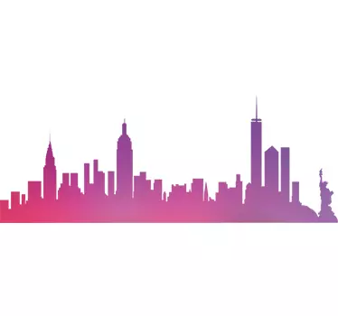 Laptop Sticker Skyline New York - TenStickers