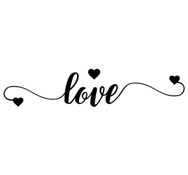 Wandtattoo Schlafzimmer love - TenStickers