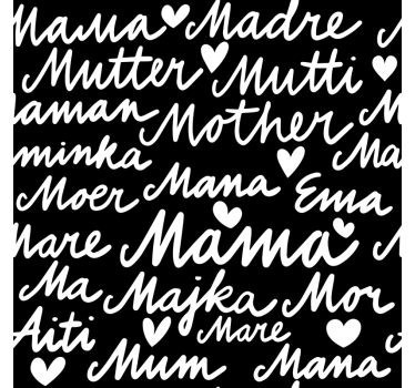 Schaufenster Folie mutter kalligraphisches wortmuster - TenStickers