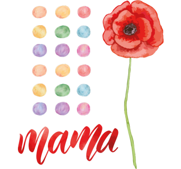 Schaufenster Folie mutter mit rotem mohn - TenStickers