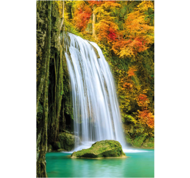 Folie Tür herbstwasserfall - TenStickers