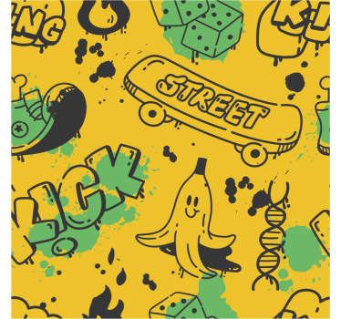Folie Tür urbanes muster - TenStickers