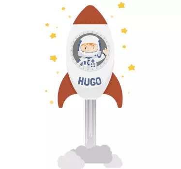 Wandtattoo Kinderzimmer Astronaut mit Namen - TenStickers