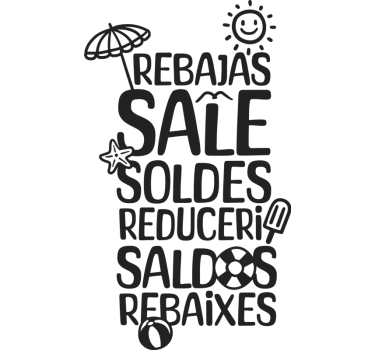 Rabatt Aufkleber sommersprachen - TenStickers