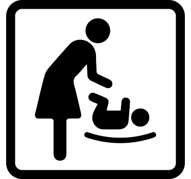 Folie Tür señal cambiador de bebe - TenStickers