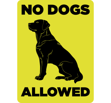 Schaufenster Folie no dogs allowed - TenStickers