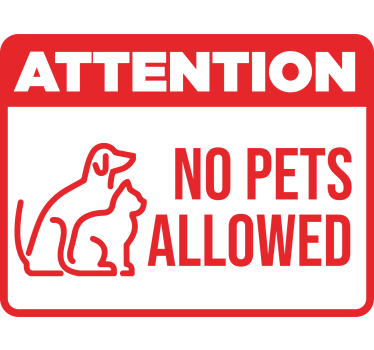 Schaufenster Folie no pet allowed sign - TenStickers