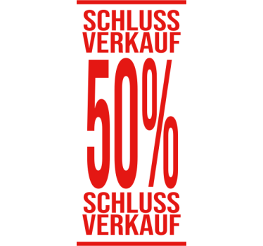 Rabatt Aufkleber rechteckige Format Ermäßigung - TenStickers