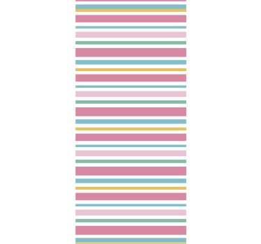 Folie Tür bunte horizontale streifen - TenStickers