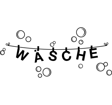 Wandtattoo Badezimmer wäschetext - TenStickers