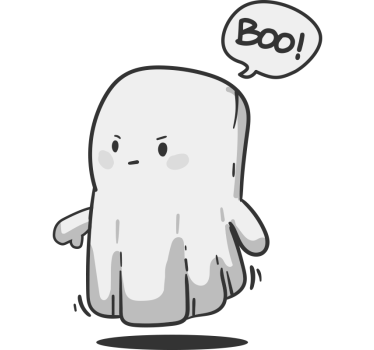 Laptop Aufkleber pessimistisches gespenst - TenStickers