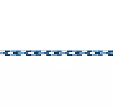 Bordüre in Blau-Weißtönen Wandtattoo Badezimmer - TenStickers