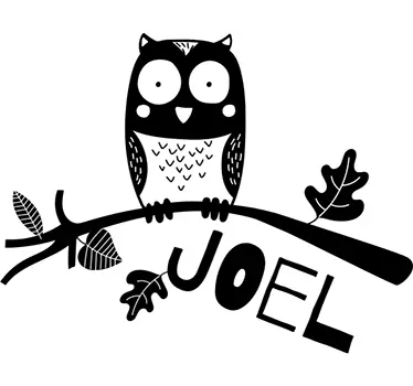 Wandtattoo personalisierbare Eule - TenStickers