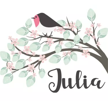 Wandtattoo Baum mit Namen personalisierbar - TenStickers