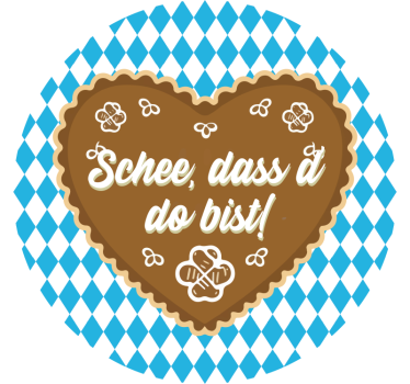 Aufkleber Oktoberfest schee, dass d’ do bist! - TenStickers