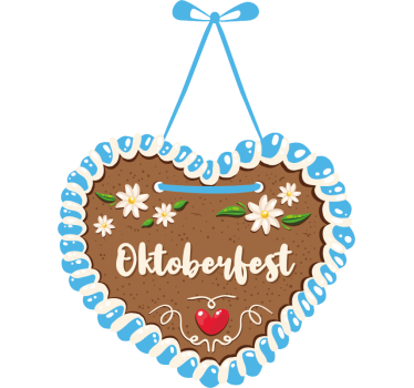 Aufkleber Oktoberfest thematisches herz, das grüßt - TenStickers
