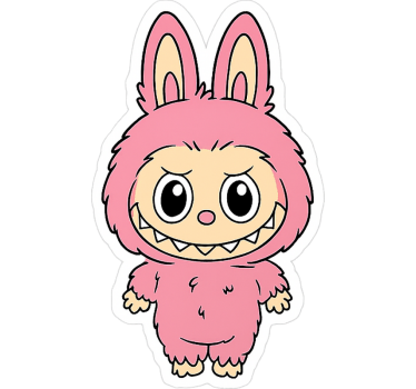 Laptop Aufkleber rosa monsterpuppe - TenStickers