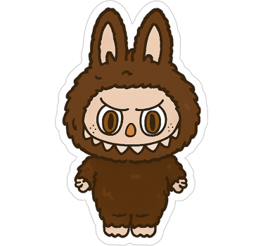 Wandtattoo Kinderzimmer braune monsterpuppe - TenStickers