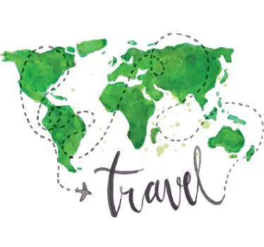 Wandtattoo Weltkarte Travel - TenStickers