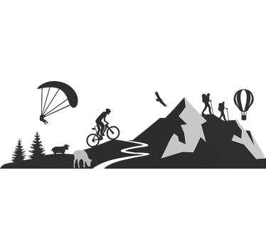 Wohnmobil Aufkleber alle bergsportarten - TenStickers