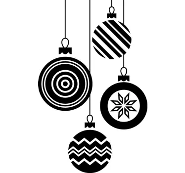 Wandtattoo Kristbaumkugeln - TenStickers