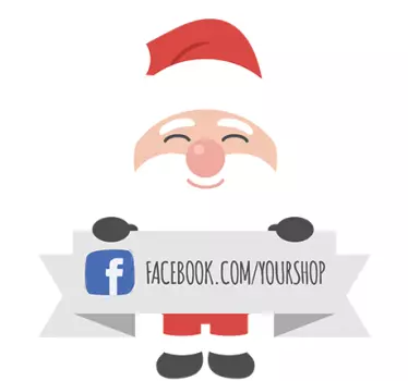 Schaufensteraufkleber Weihnachten Facebook-Namen - TenStickers