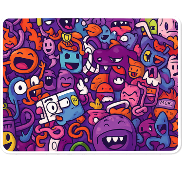 Laptop Aufkleber flippiges cartoon-essen - TenStickers