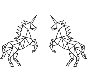 Bordüre geometrisches Einhorn - TenStickers