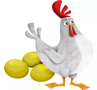 Das goldene Ei Aufkleber - TenStickers