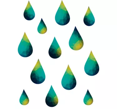 Dusche Aufkleber Tropfen - TenStickers