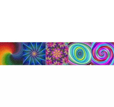 Bordüre selbstklebend Kaleidoskop - TenStickers