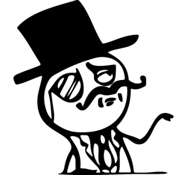 Gentleman Meme Laptop Sticker - TenStickers