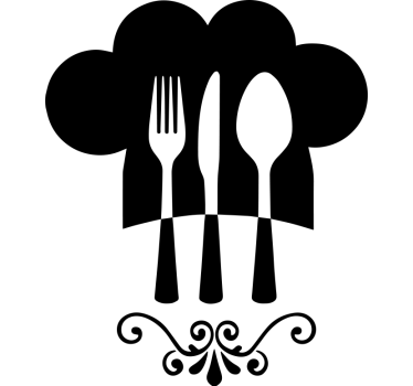 Wandtattoo Küche einfarbig elegant messerscharf - TenStickers
