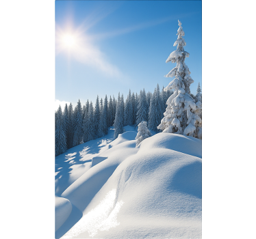 Folie Tür schneeberglandschaft - TenStickers