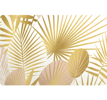 Laptop Aufkleber goldene tropische blätter - TenStickers