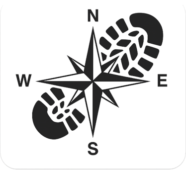 Wohnmobil Aufkleber kompassrose schuh - TenStickers