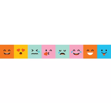Bordüre selbstklebend Emoticons - TenStickers