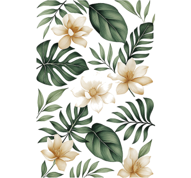 Möbelfolie lotusblumenmuster - TenStickers