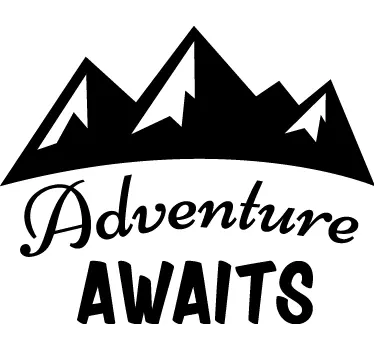 Autoaufkleber Adventure Awaits Wandtattoo Berge - TenStickers