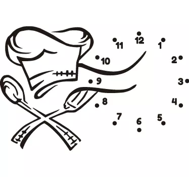 Wandtattoo Uhr Kochmütze - TenStickers