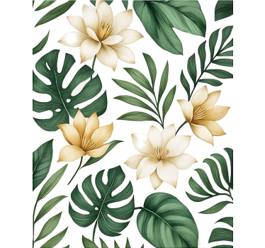 Folie Tür lotusblumenmuster - TenStickers