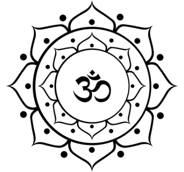Wandtattoo Mandala mit OM Symbol - TenStickers