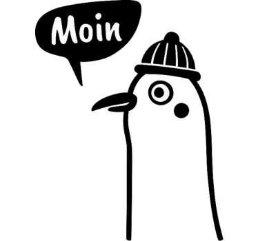 Autoaufkleber schwarzes huhn, moin - TenStickers