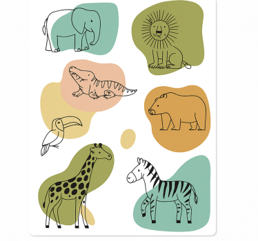 Möbelfolie kinder savanne tiere - TenStickers