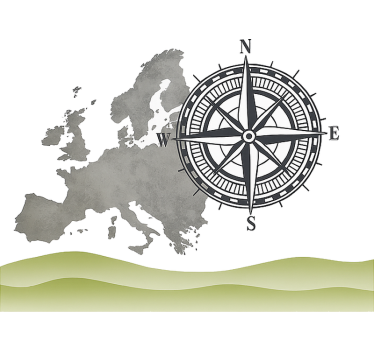 Wohnmobil Aufkleber globale landschaft und kompass - TenStickers