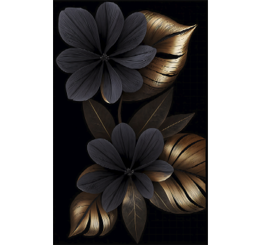 Folie Duschkabine dunkler botanischer chic - TenStickers