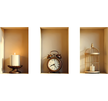 Wandtattoo visuelle Effekte vintage-elemente in einem rahmen - TenStickers