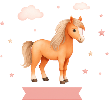 Folie Tür pferd und sterne design - TenStickers